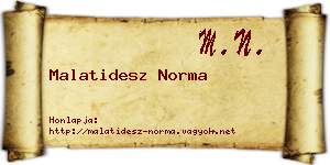 Malatidesz Norma névjegykártya